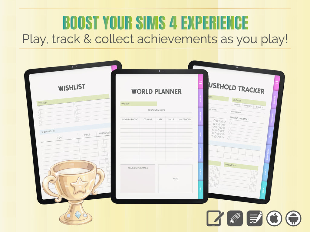 The Sims 4 Planner | Gameplay Planner | Legacy Challenge Tracker | Sims Journal | CC & Mods Tracker