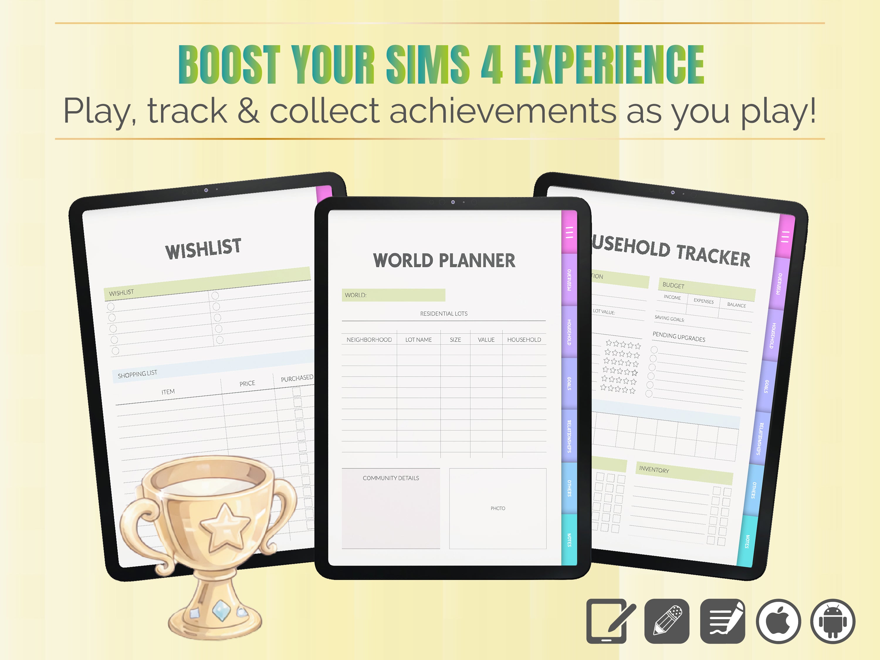 The Sims 4 Planner | Gameplay Planner | Legacy Challenge Tracker | Sims Journal | CC & Mods Tracker