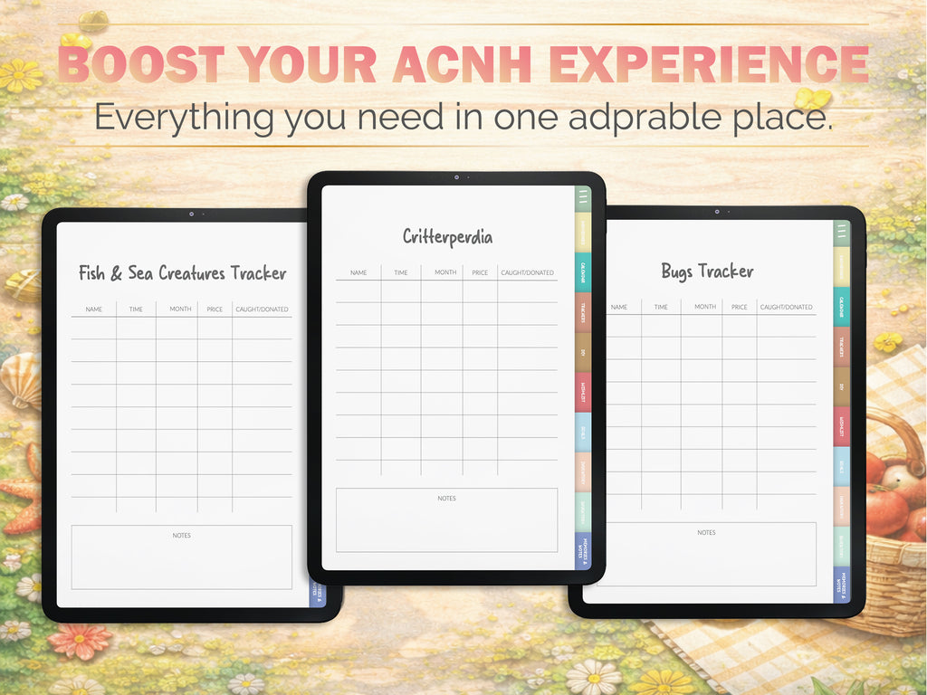 Animal Crossing Planner | ACNH Journal for Island Tracking, Villager Log, Critterpedia | Daily To-Do & More