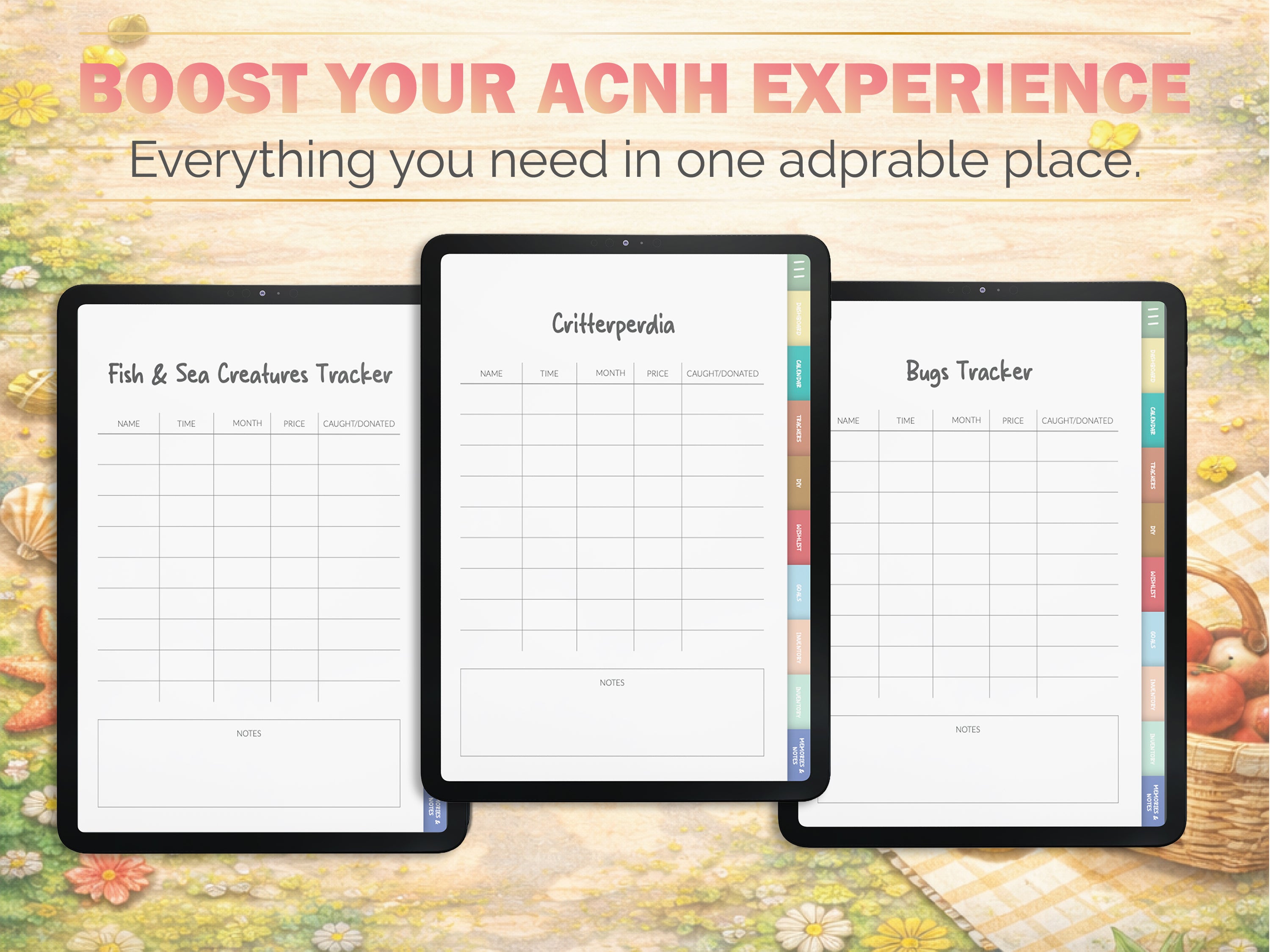 Animal Crossing Planner | ACNH Journal for Island Tracking, Villager Log, Critterpedia | Daily To-Do & More
