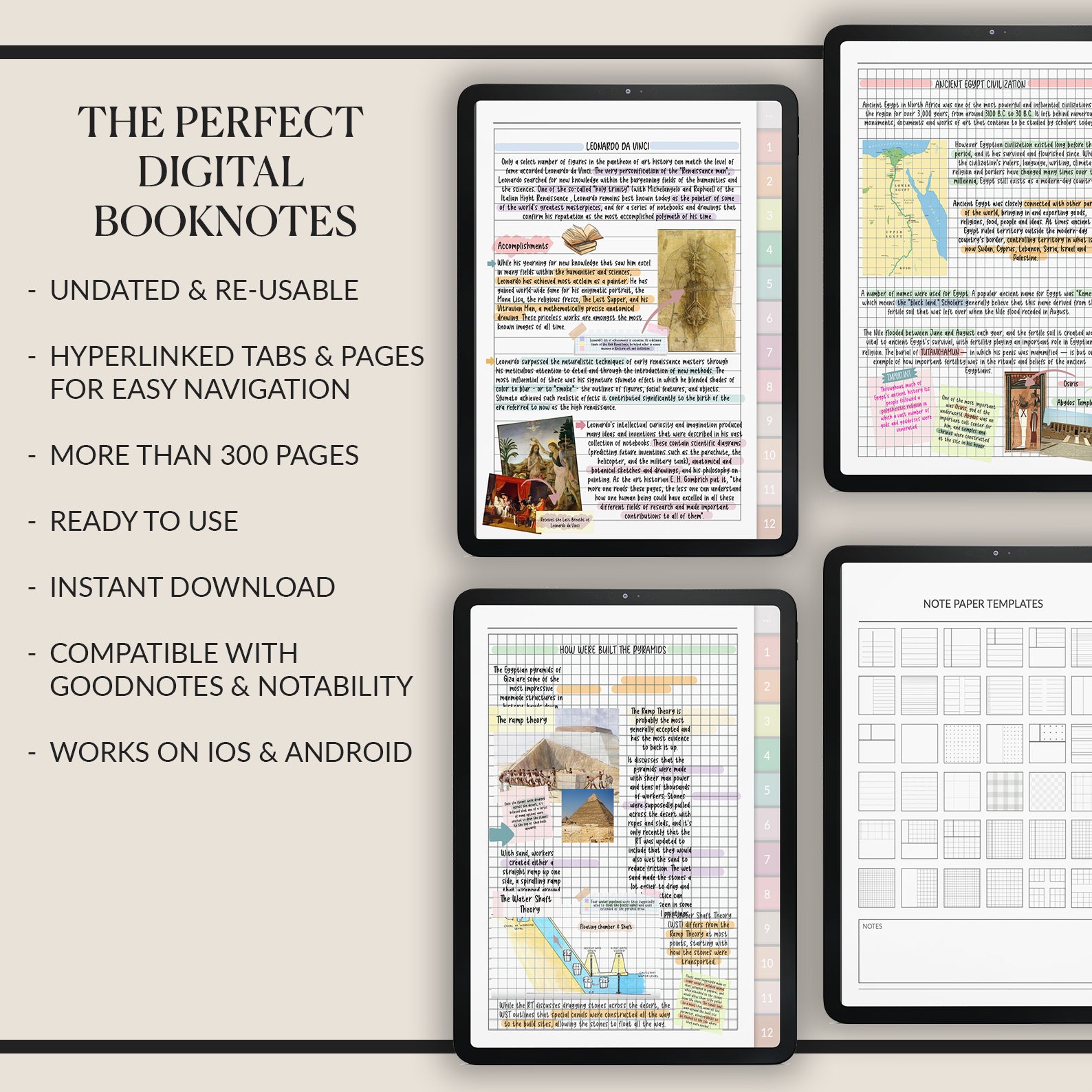 Notebook | Notes & Planner Template | Student Planner
