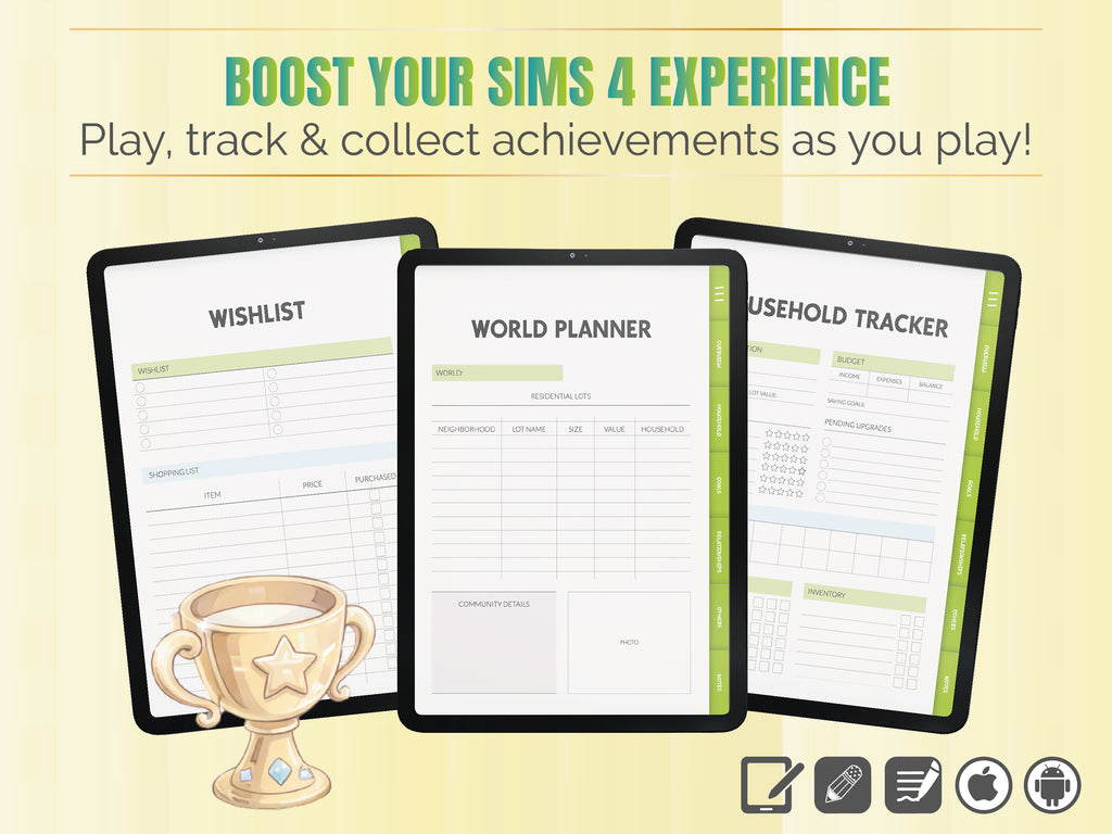The Sims 4 Planner | Gameplay Planner | Legacy Challenge Tracker | Sims Journal | CC & Mods Tracker