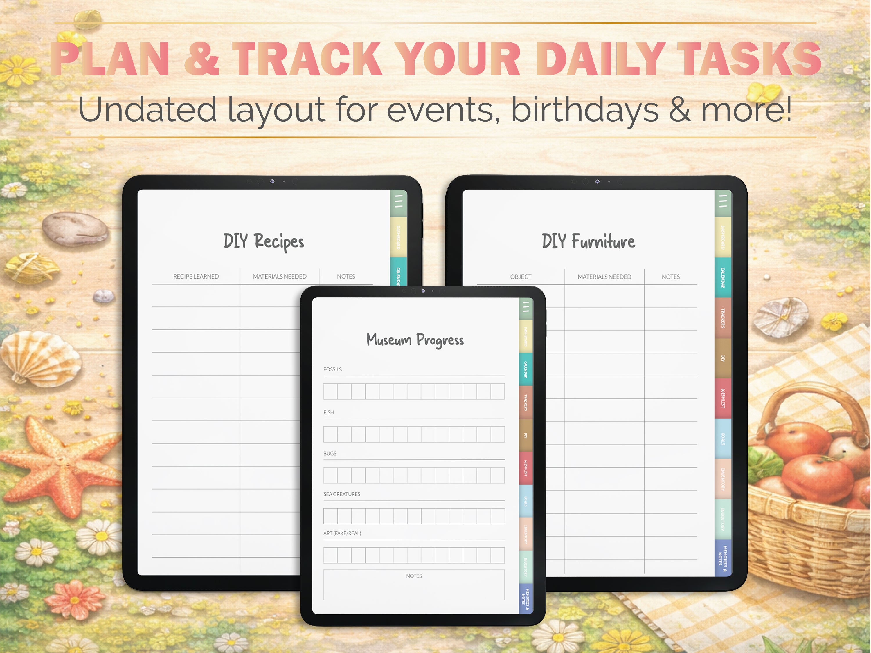 Animal Crossing Planner | ACNH Journal for Island Tracking, Villager Log, Critterpedia | Daily To-Do & More