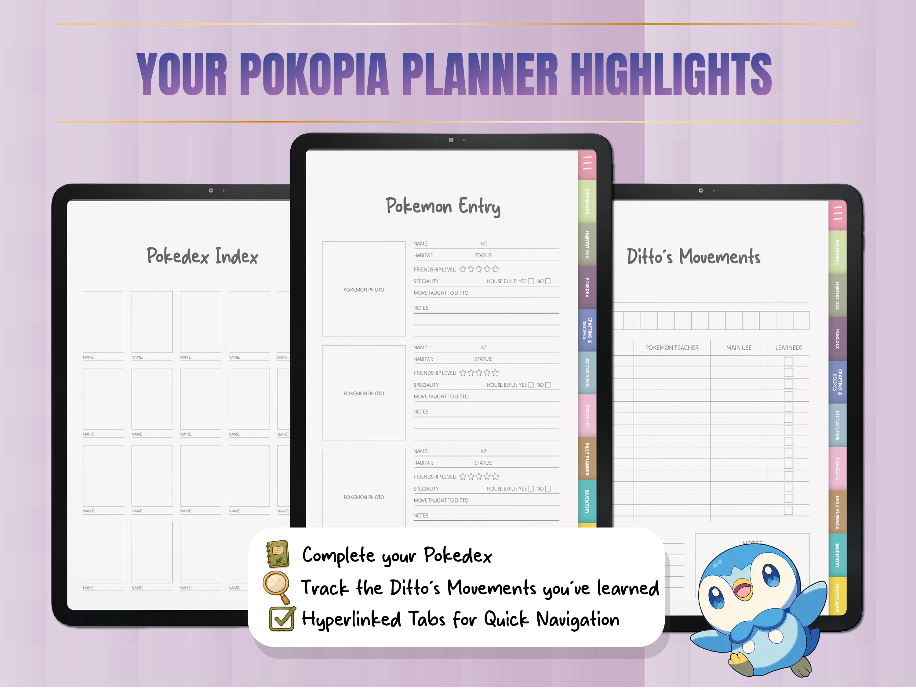 Ultimate Pokémon Pokopia Planner | Kawaii Island Life Organizer