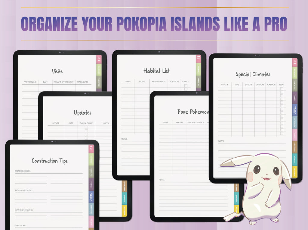 Ultimate Pokémon Pokopia Planner | Kawaii Island Life Organizer