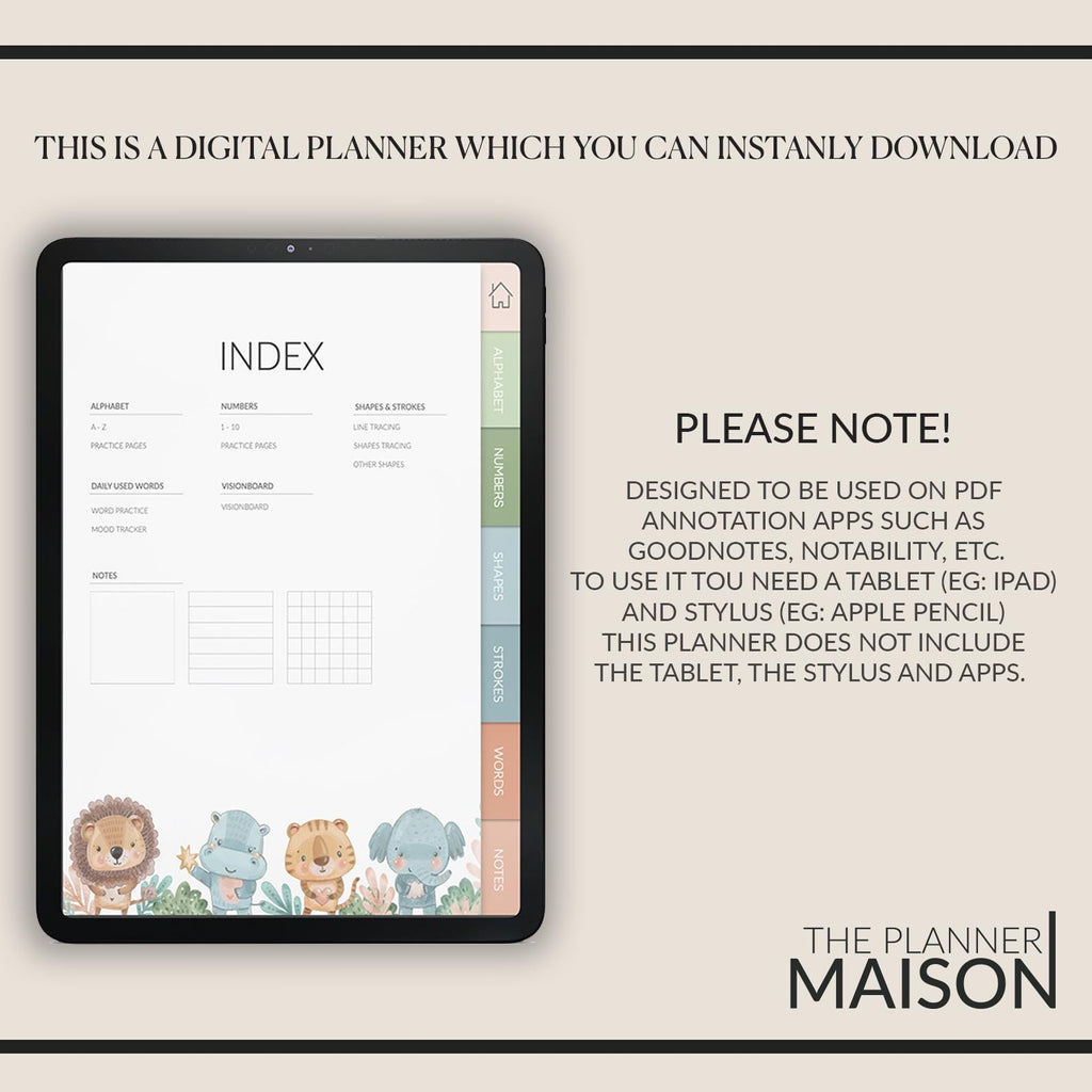 Handwriting Workbook | iPad & Tablet Practice Sheets
