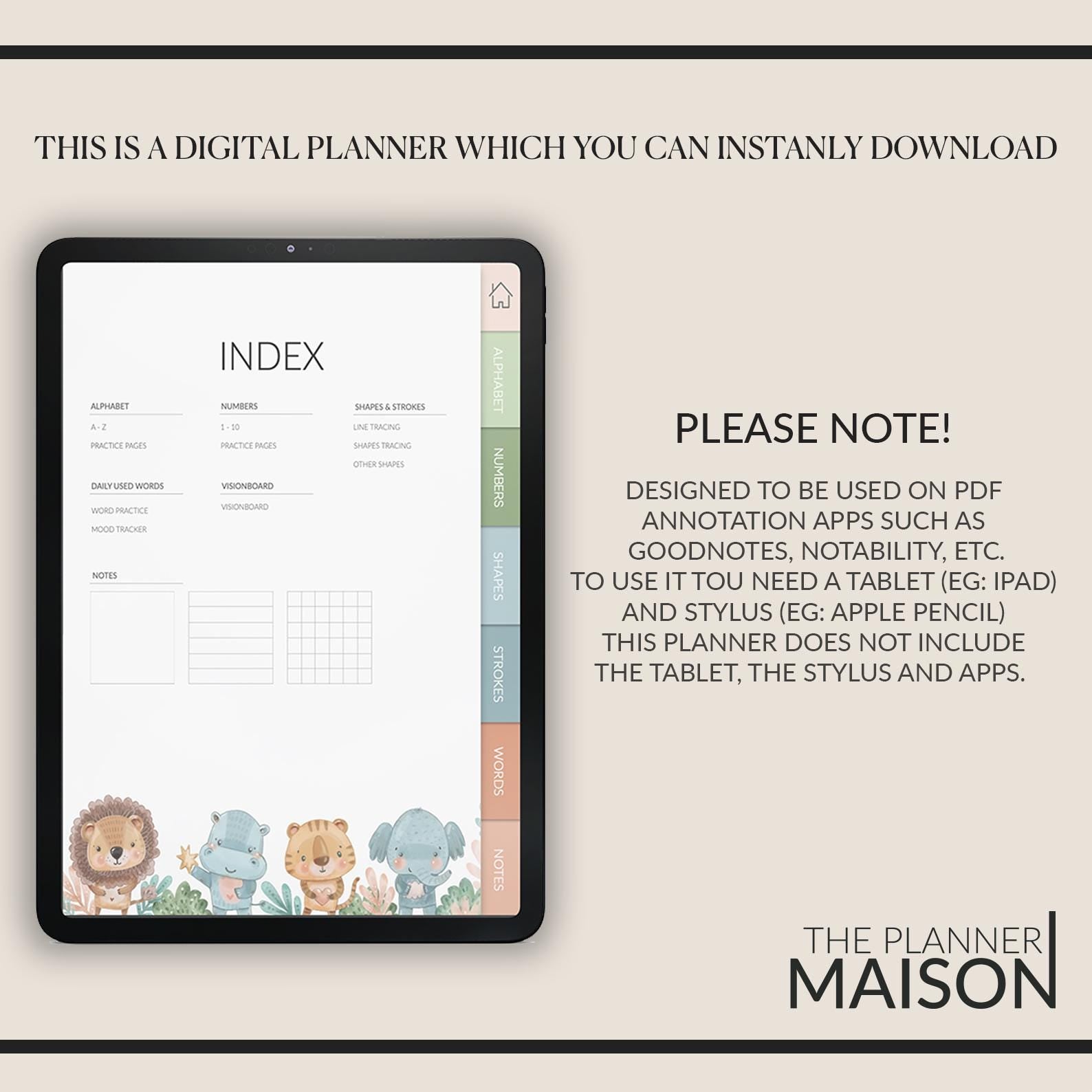 Handwriting Workbook | iPad & Tablet Practice Sheets