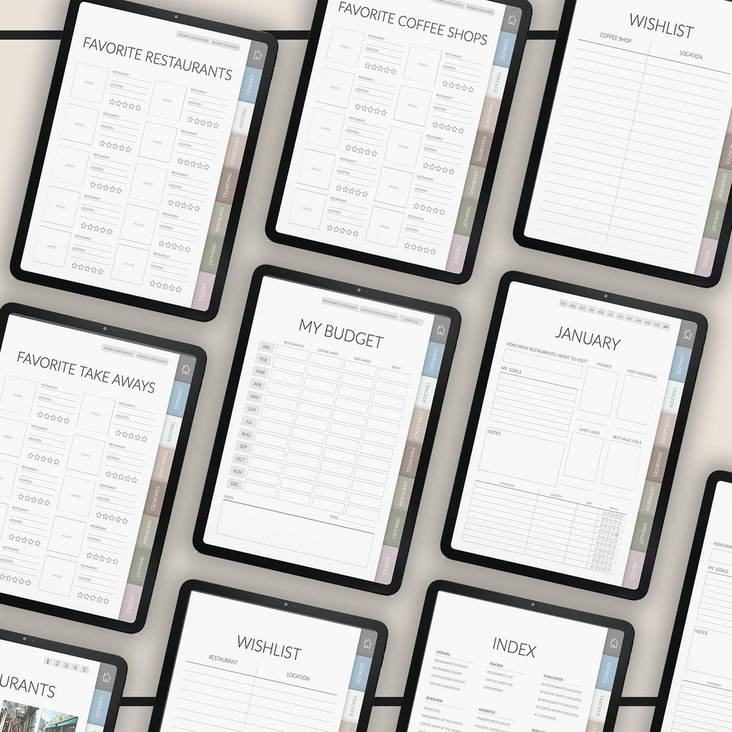 Coffee & Restaurant Journal: Foodie Review Tracker + 500 Stickers