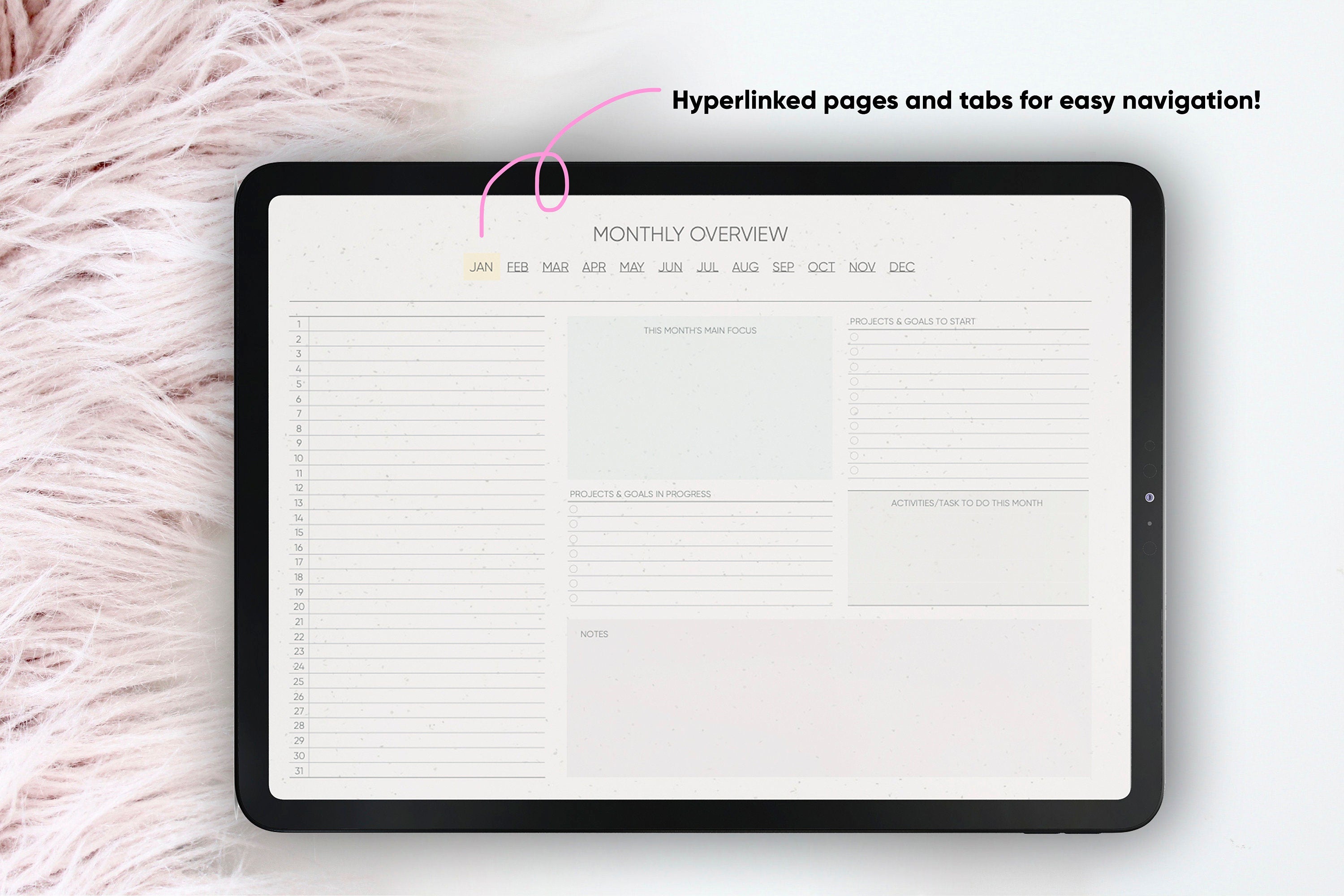 Daily Planner | Horizontal Layout | GoodNotes Compatible