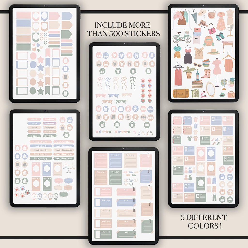 Wardrobe Planner | Outfit Organizer | with 500+ Stickers