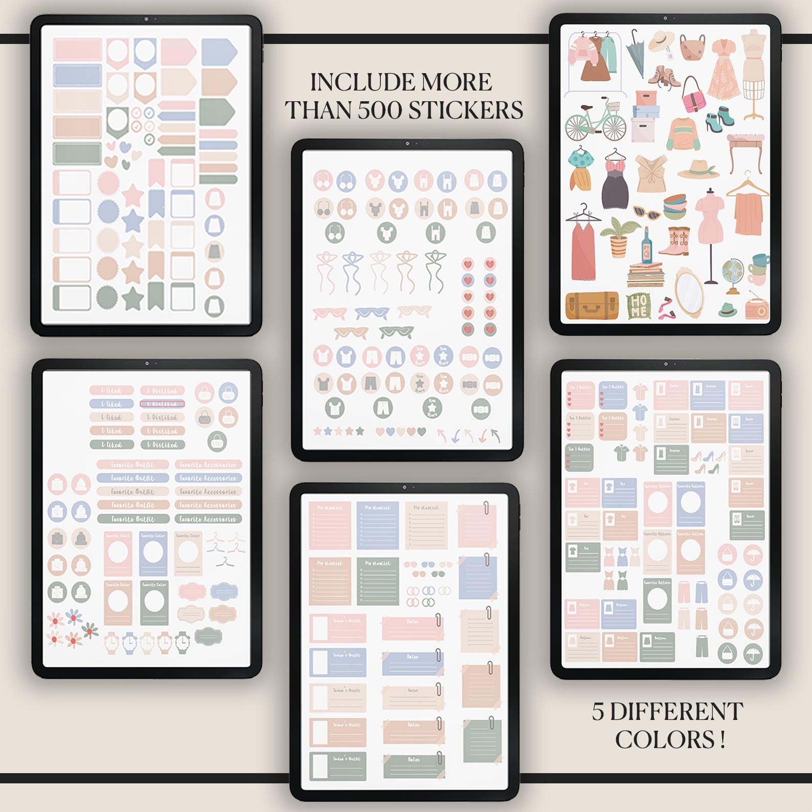 Wardrobe Planner | Outfit Organizer | with 500+ Stickers