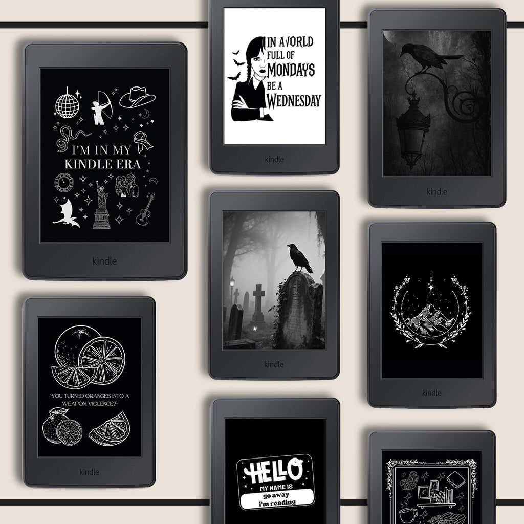 Dark Academia Kindle Lock Screen Bundle: Gothic Romantasy Wallpapers