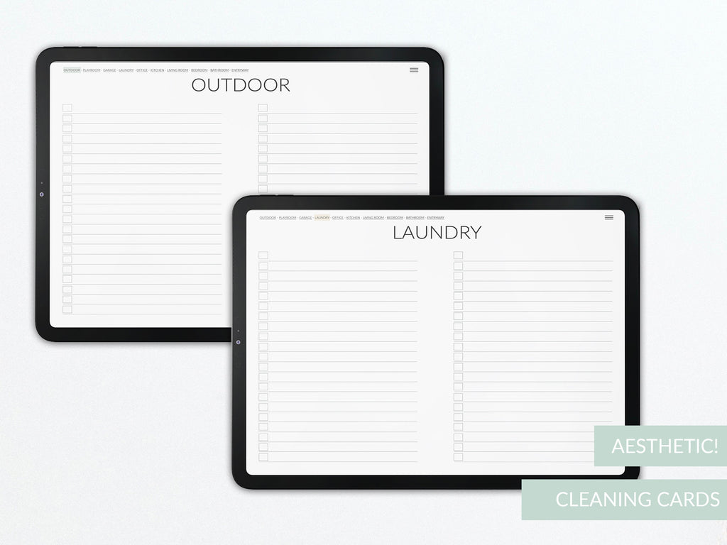 Cleaning Planner: Printable Home Organization Workbook
