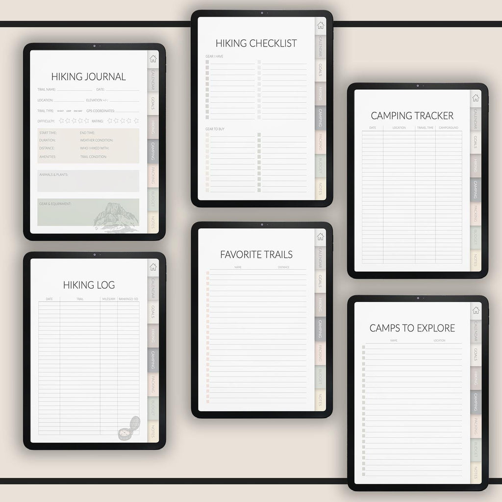 Hiking Planner | Route Tracker & Gear List |+ 500 Stickers