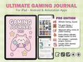 Kawaii Gaming Journal PRO: Interactive Gamer Logbook + 500 Stickers (GoodNotes)