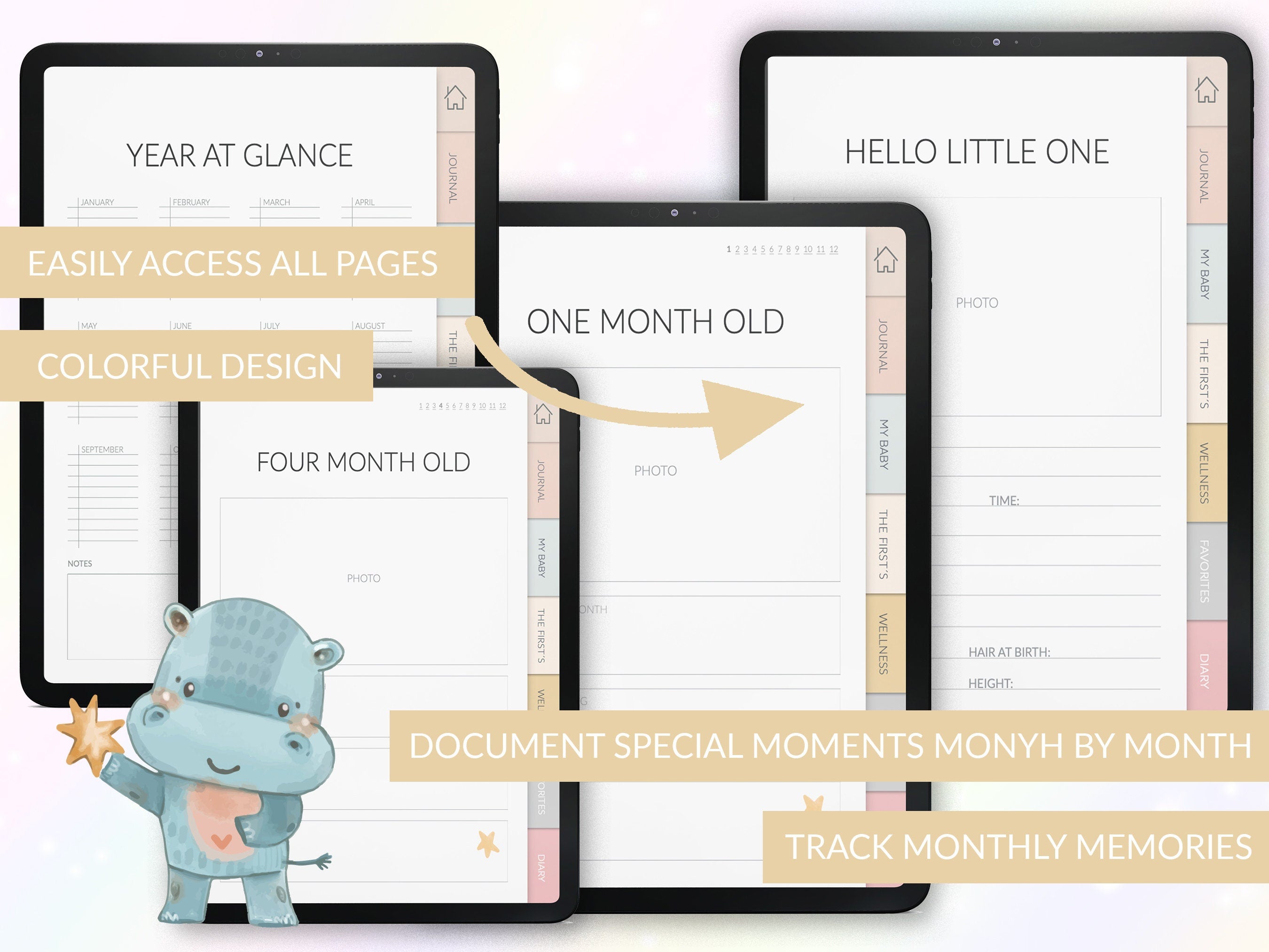 Baby's First Year Journal: Milestones & Memories