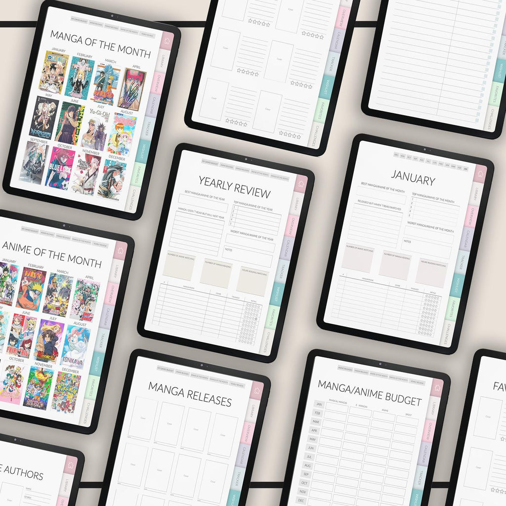 Manga & Anime Journal | Tracker | Wishlist | 500+ Stickers