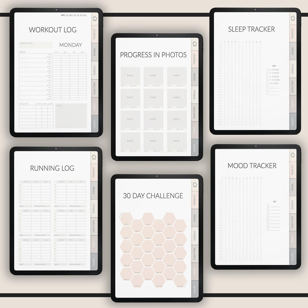 Self-Care Planner: Wellness Journal with 500+ Stickers (GoodNotes Compatible)