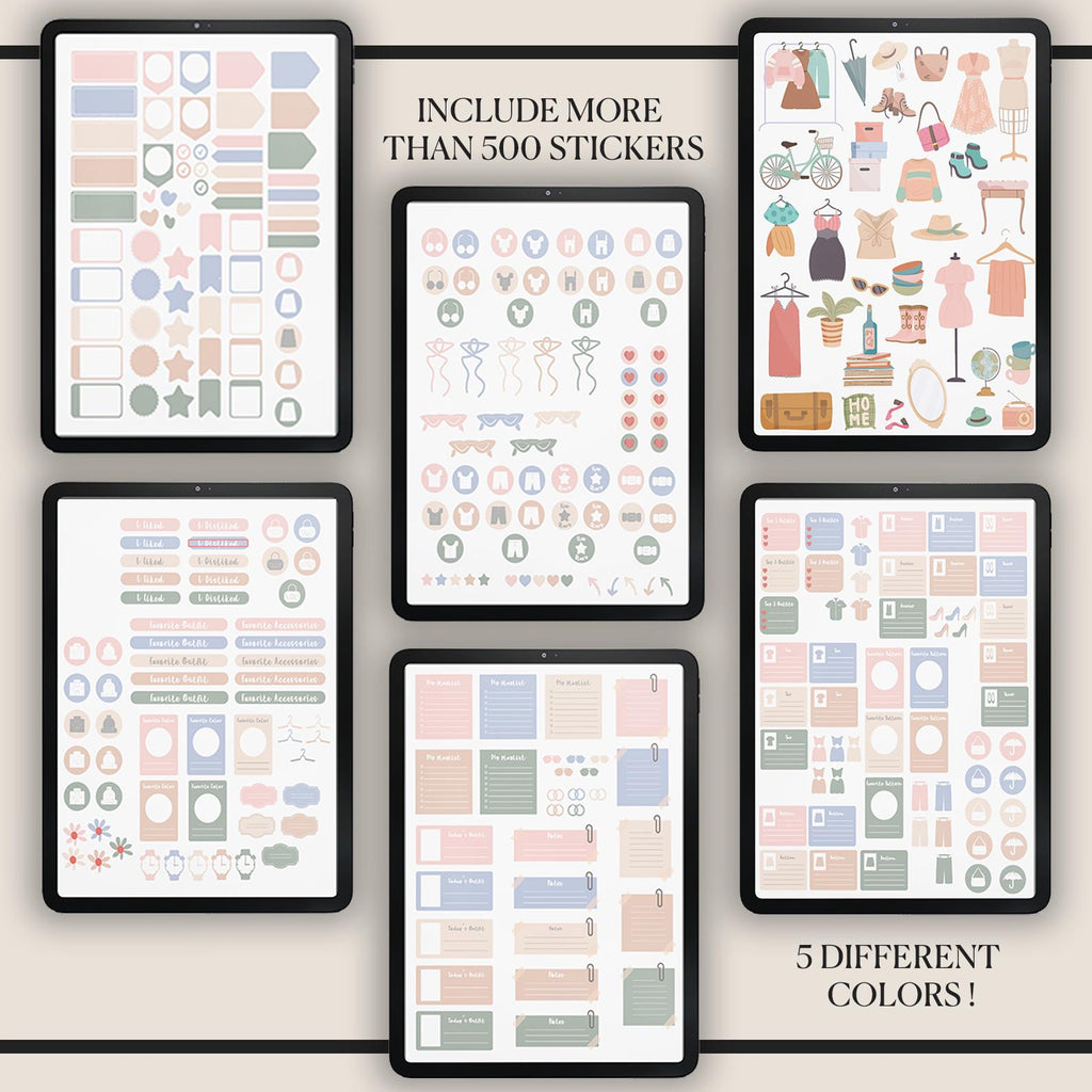 Wedding Planner: 500+ Stickers, Bridal Checklist (GoodNotes)