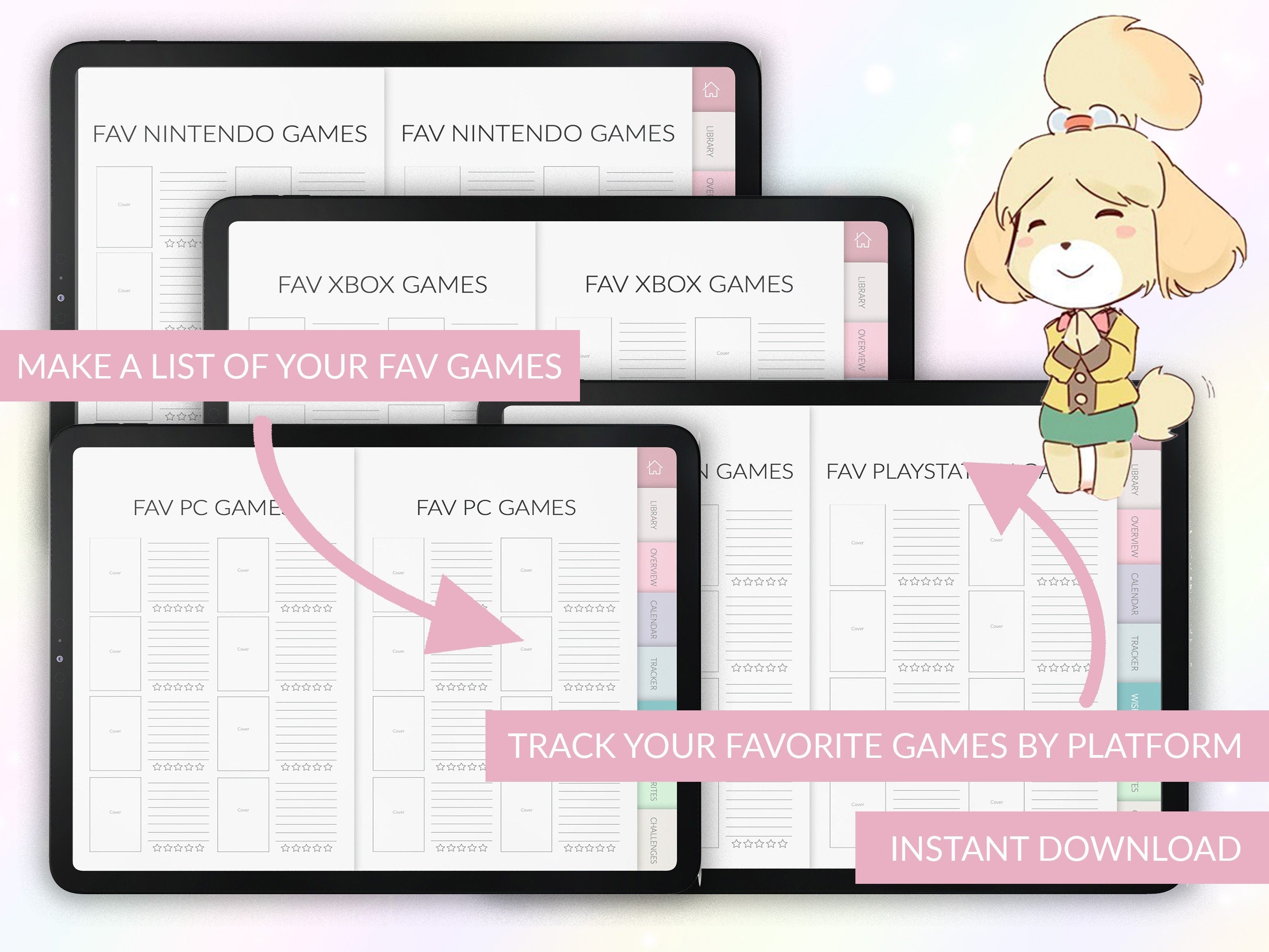 Gaming Journal | Interactive Planner | For GoodNotes, Notability