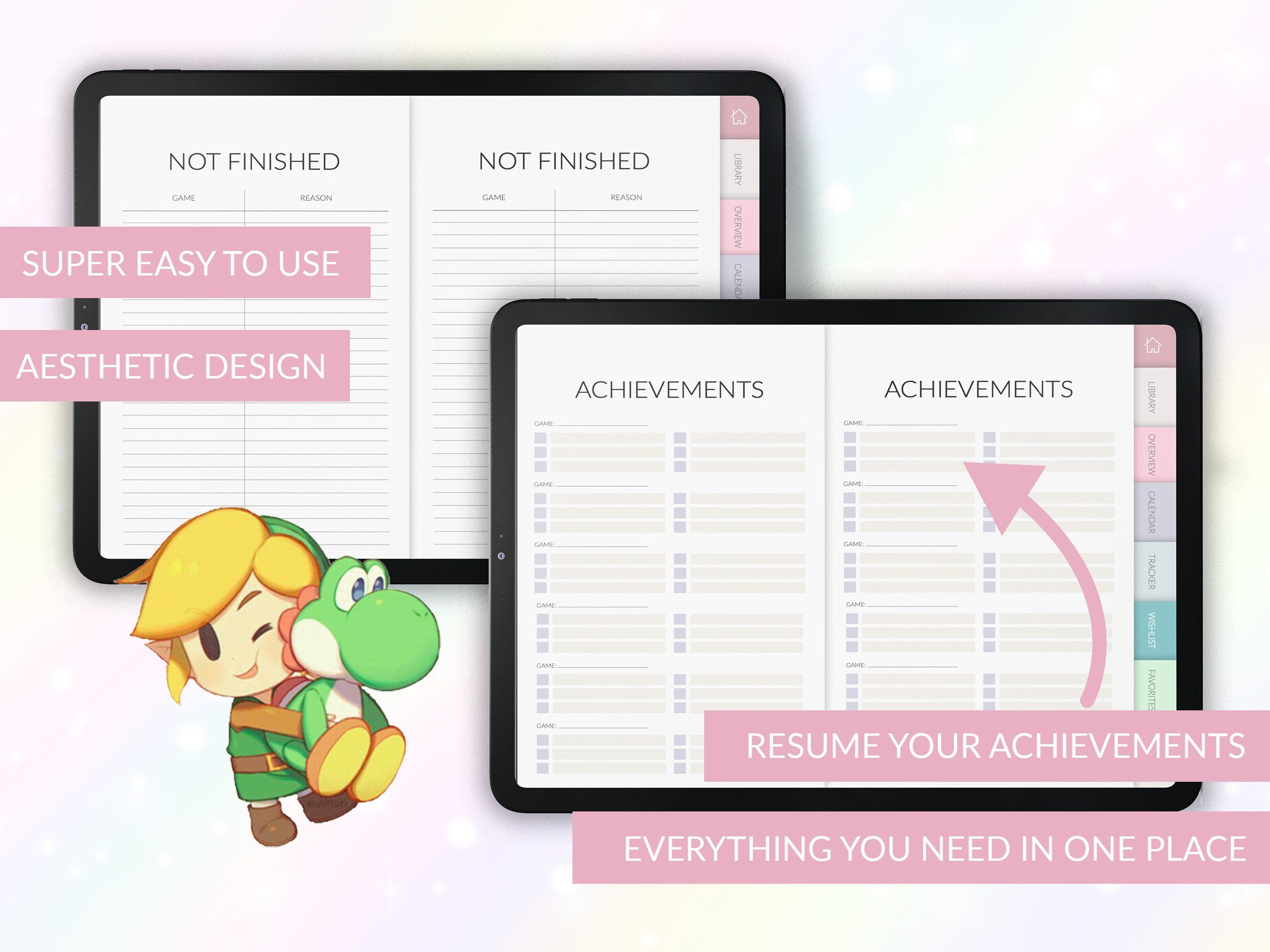 Gaming Journal | Interactive Planner | For GoodNotes, Notability