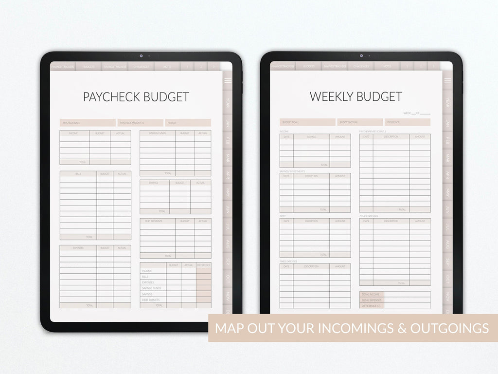 Budget Planner | Undated Finance Tracker | for GoodNotes