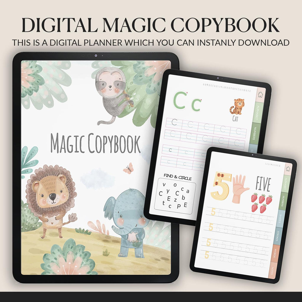 Handwriting Workbook | iPad & Tablet Practice Sheets