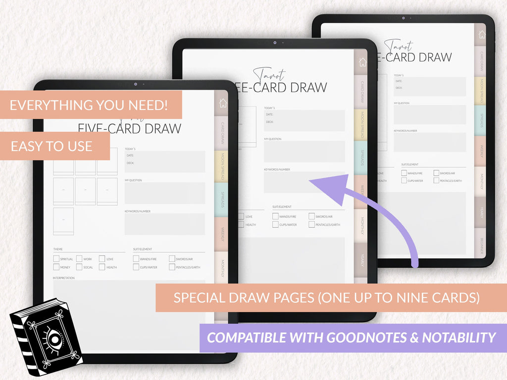 Tarot Journal: Daily Card Reading & Spreads