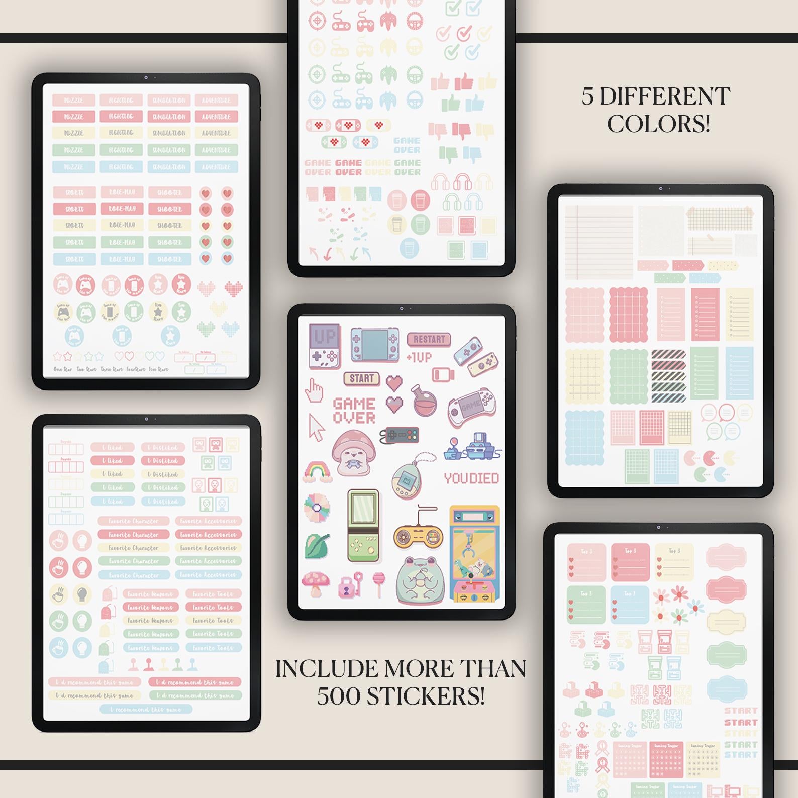 Ultimate Otaku Gamer Planner Bundle | Anime & Manga Journal | +1000 Stickers