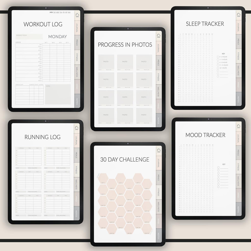 Self-Care Planner: Wellness Journal + 500 Stickers (GoodNotes Compatible)