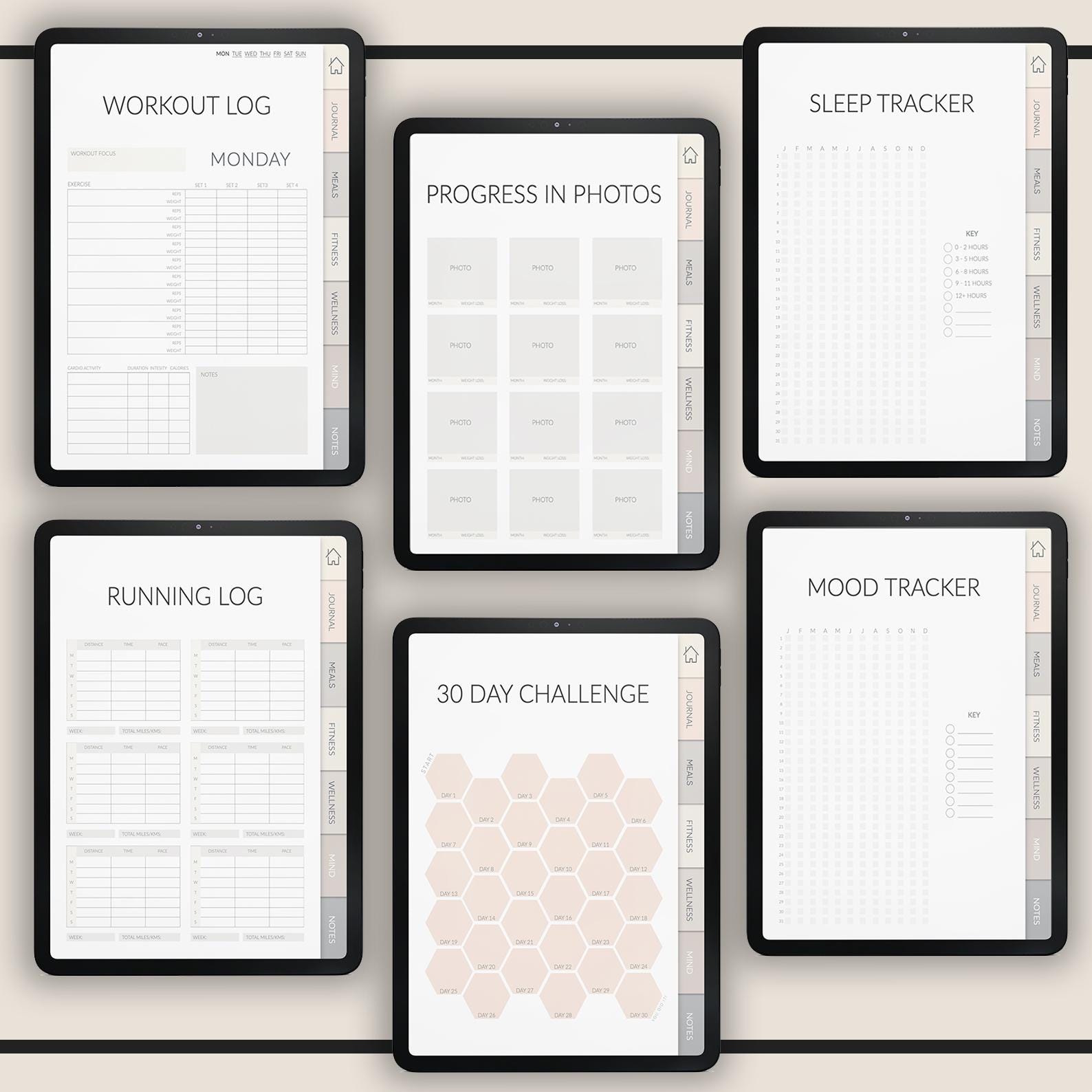 Self-Care Planner: Wellness Journal + 500 Stickers (GoodNotes Compatible)