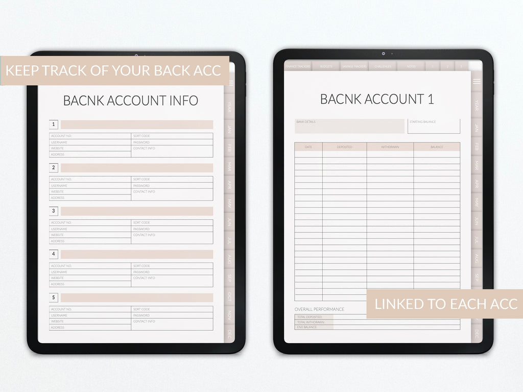 Budget Planner | Undated Finance Tracker | for GoodNotes