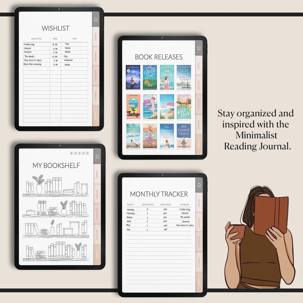 Minimalist Reading Journal: Book Tracker, TBR Log