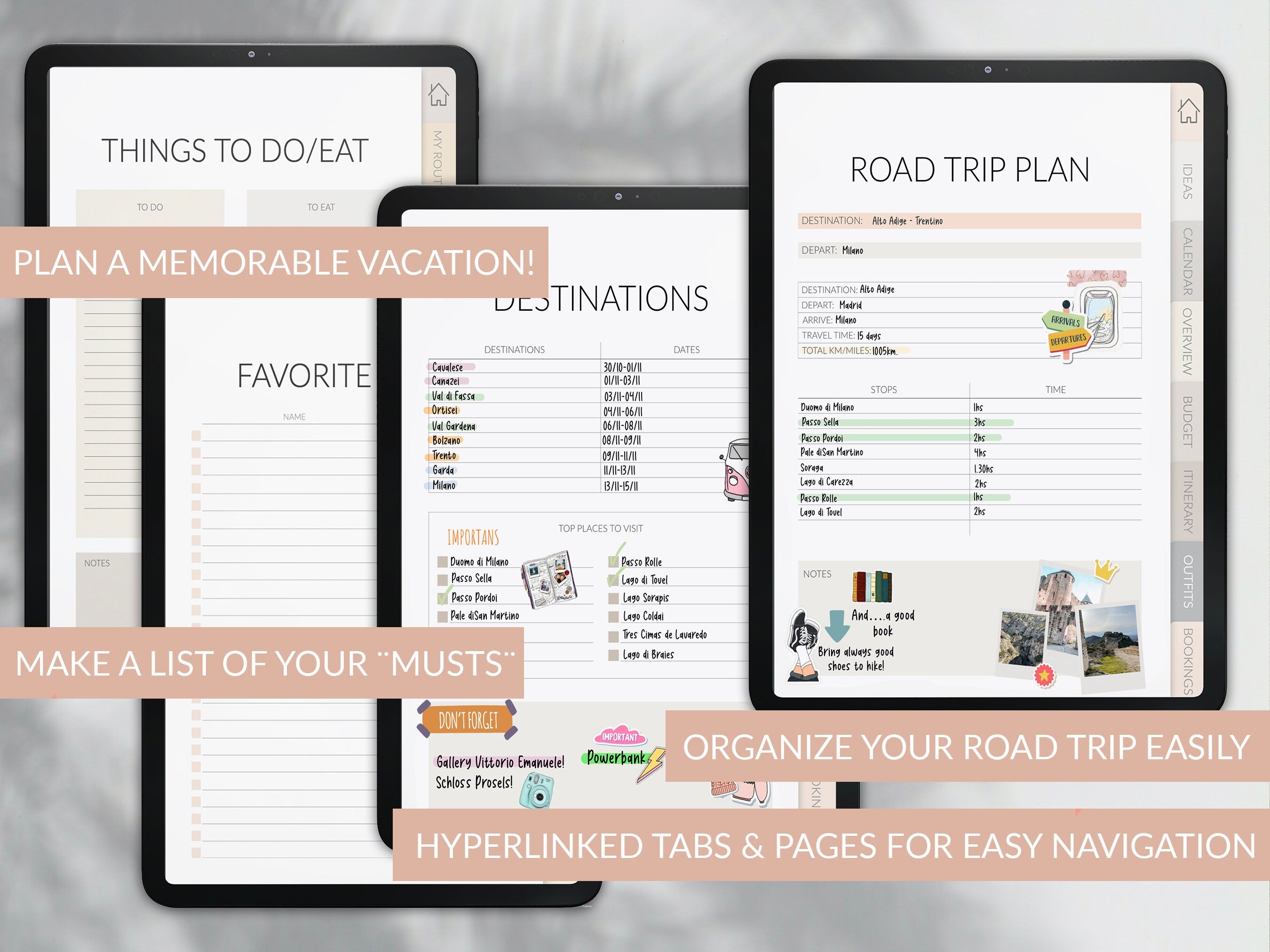 Travel Planner | Road Trip Planner | Hiking Planner