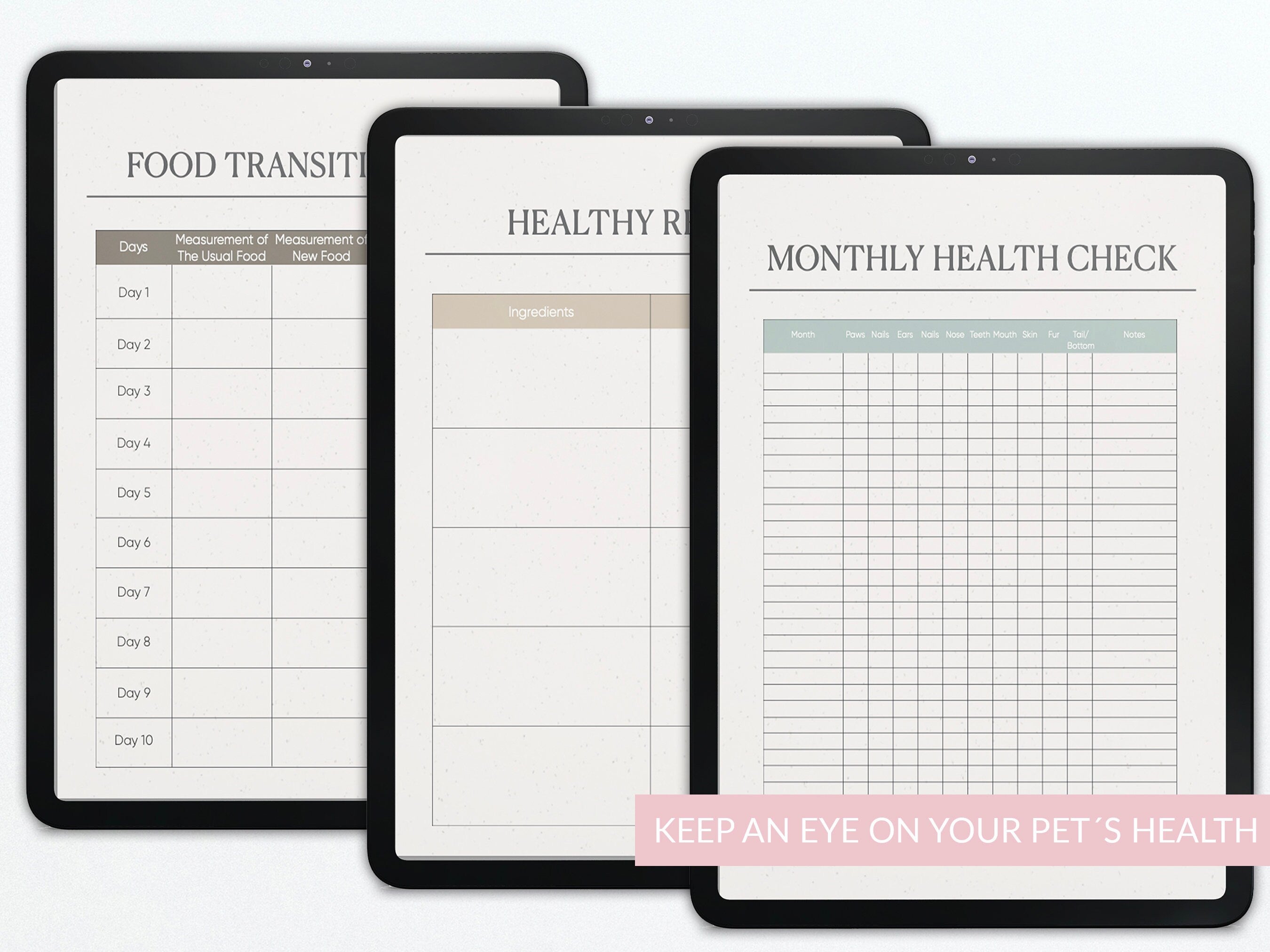 Dog Care Journal | Pet Health Planner | Pet Tracker